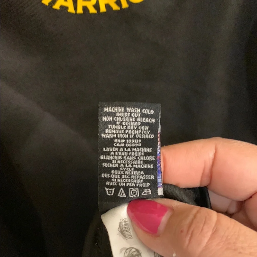 Warriors NBA Black Long Sleeve Top in size M